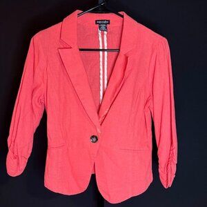 Stoosh Coral Linen Blazer